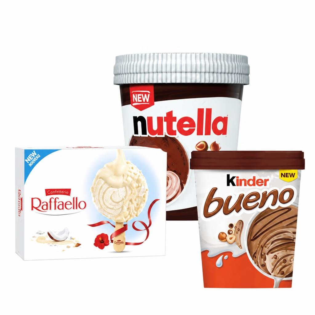 Sladoled Nutella, Raffaello ali Kinder Bueno Nutella lonček, 470 ml • Raffaello, 3/1, 270 ml • Bueno, lonček, 455 ml - Akcija v trgovini Tuš