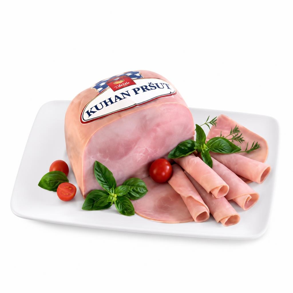 Kuhan pršut Z'dežele 1 kg Akcija v trgovini Tuš