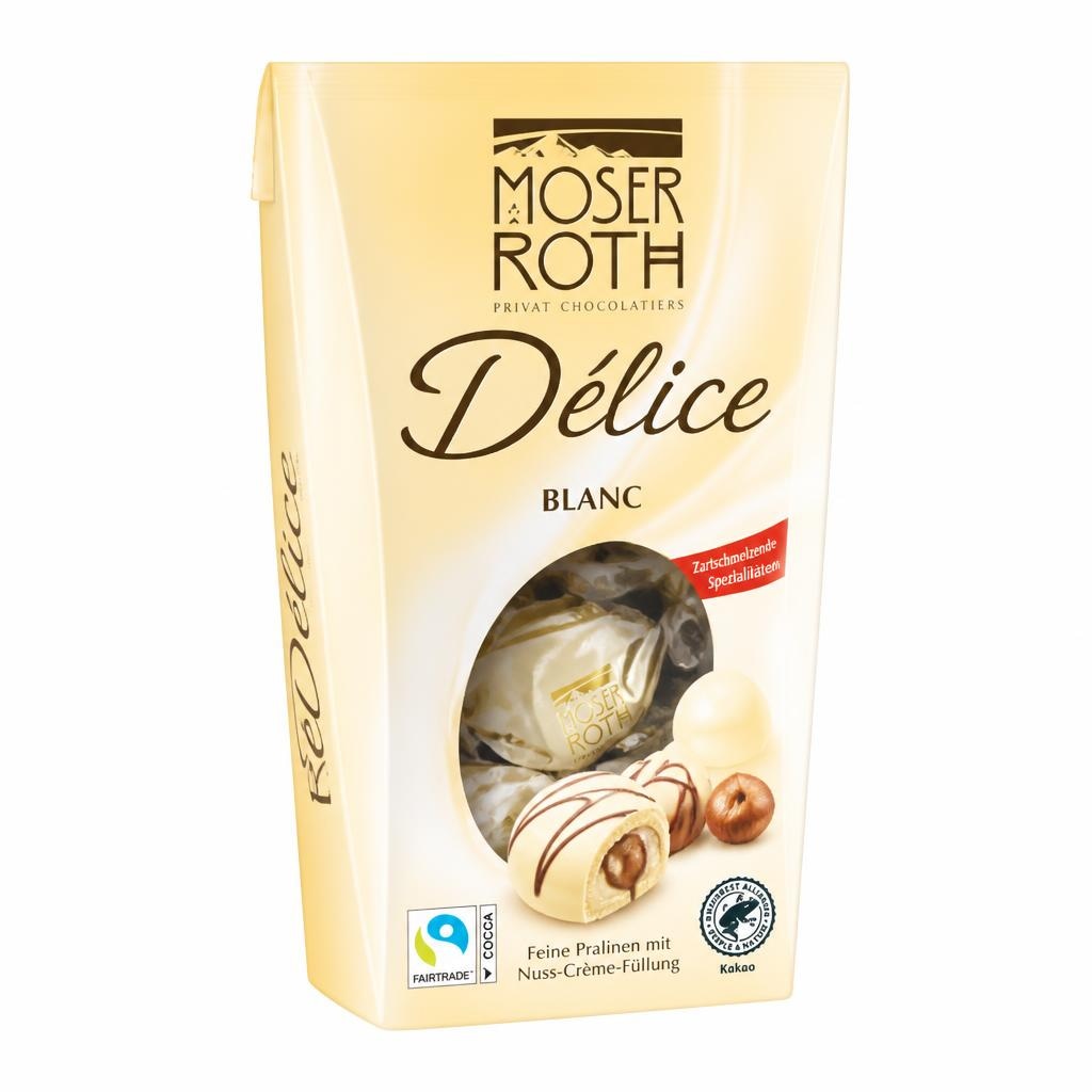 Moser Roth polnjeni pralineji 200 g Akcija v trgovini Hofer