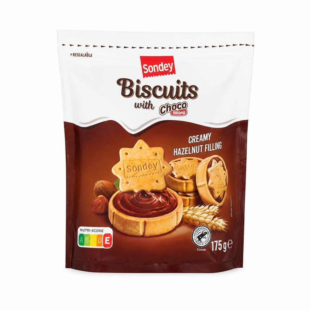 SONDEY Keksi z lešnikovo kremo 175 g - Akcija v trgovini Lidl