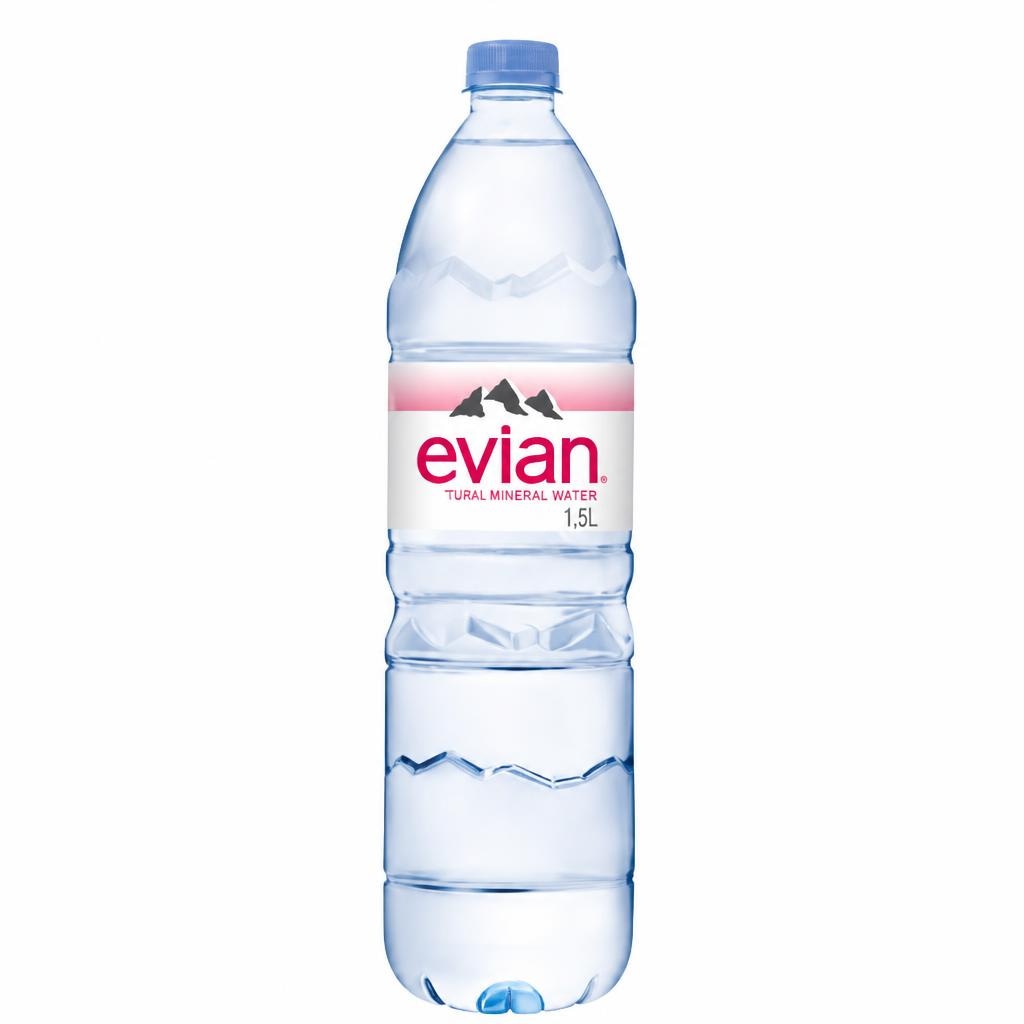 Evian voda 1.5 L Akcija v trgovini Kompas Shop