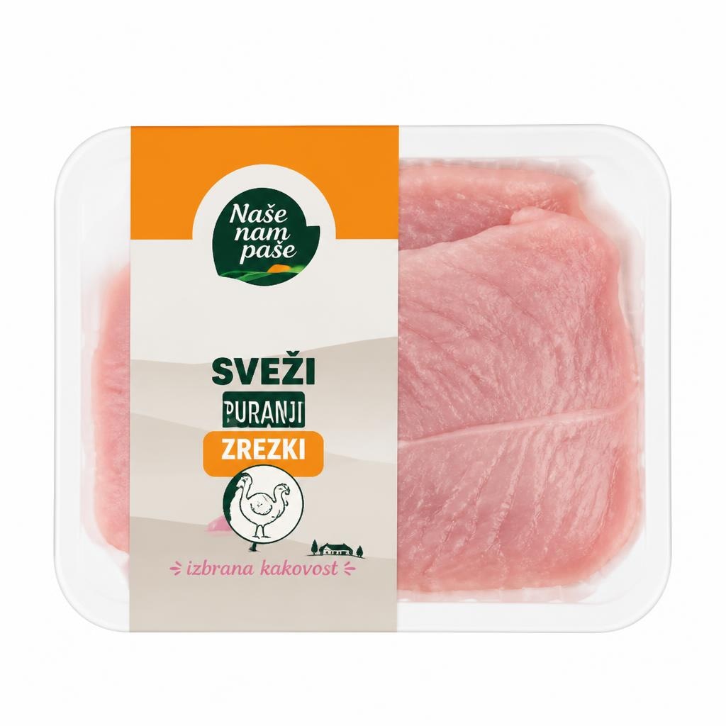 Naše Nam Paše sveži puranji zrezki 500 g Akcija v trgovini Lidl