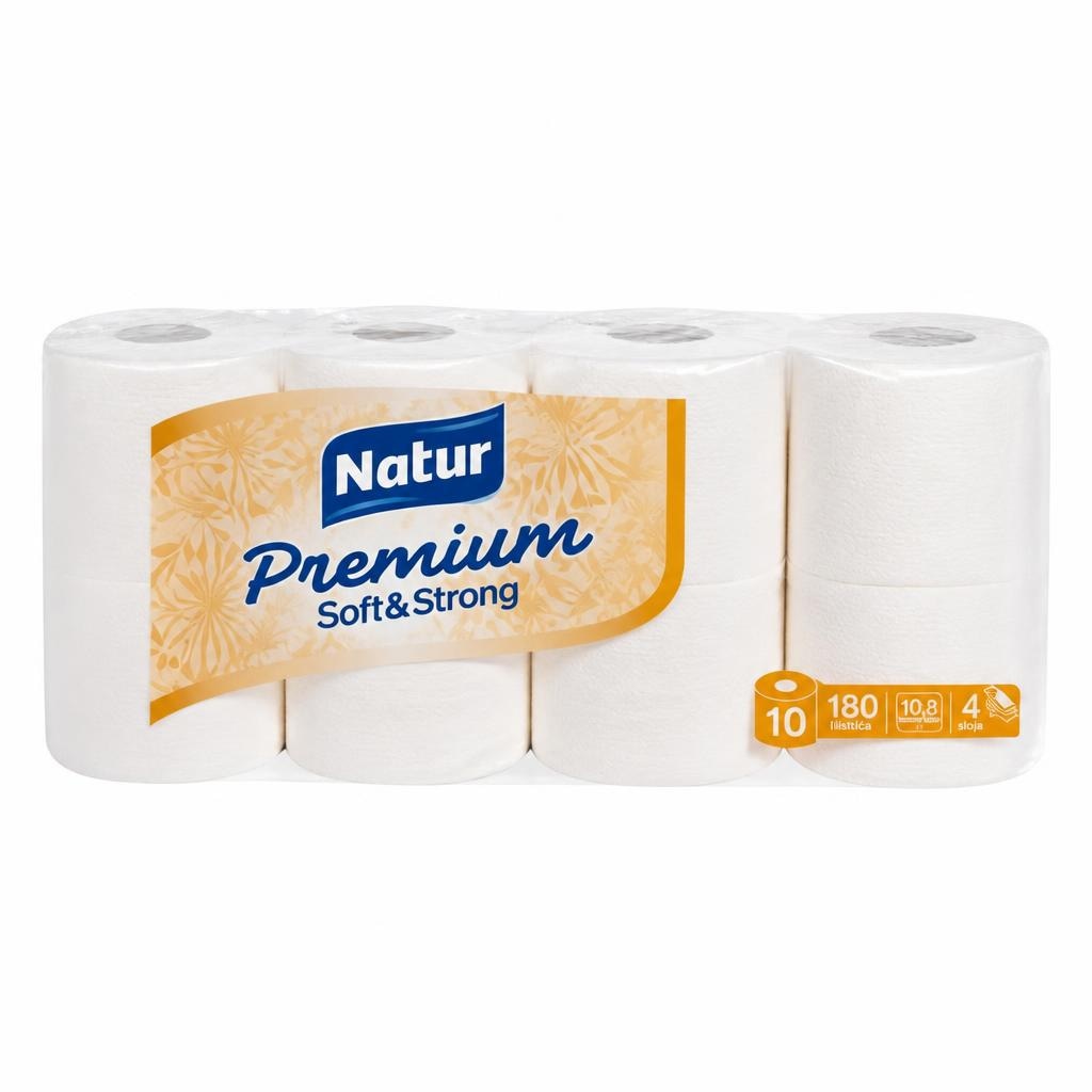Toaletni papir Natur Premium Soft & Strong 10/1 - Akcija v trgovini Mercator
