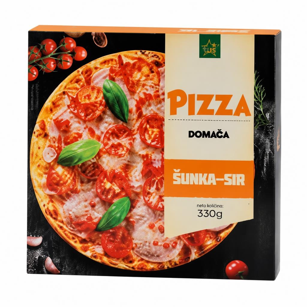 Pizza šunka in sir 330 g Akcija v trgovini Tuš