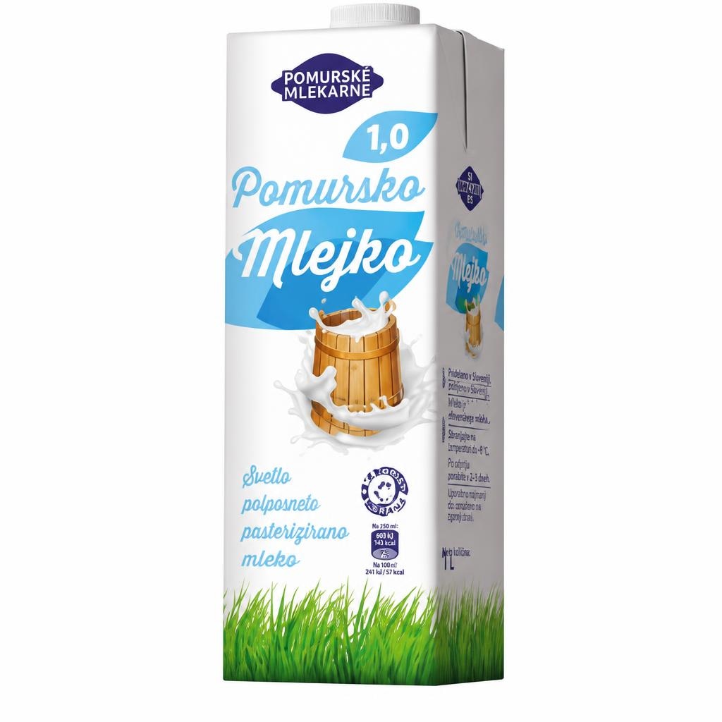 Pomursko mleko 1 l Pomurske Mlekarne - Akcija v trgovini E.Leclerc