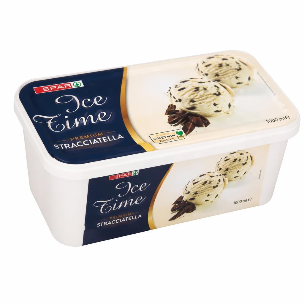 SLADOLED STRACCIATELLA 1 l SPAR Ice Time - Akcija v trgovini Spar