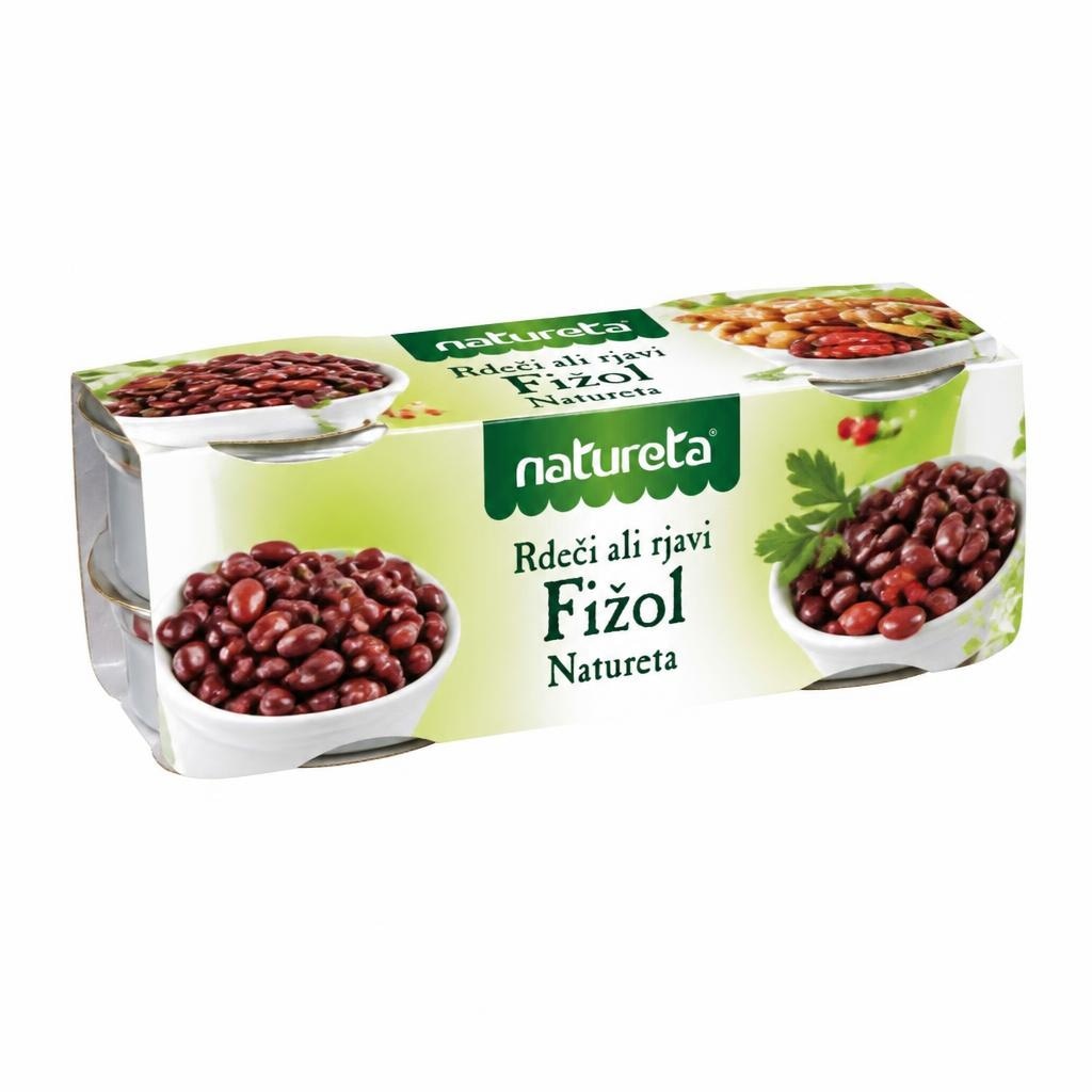 Rdeči ali rjavi fižol Natureta 3 x 190 g Akcija v trgovini Mercator
