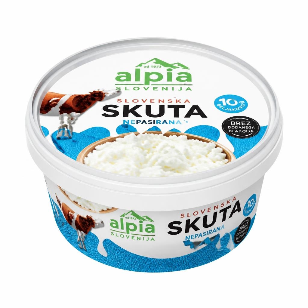 Alpia slovenska nepasirana skuta 500 g Akcija v trgovini Tuš