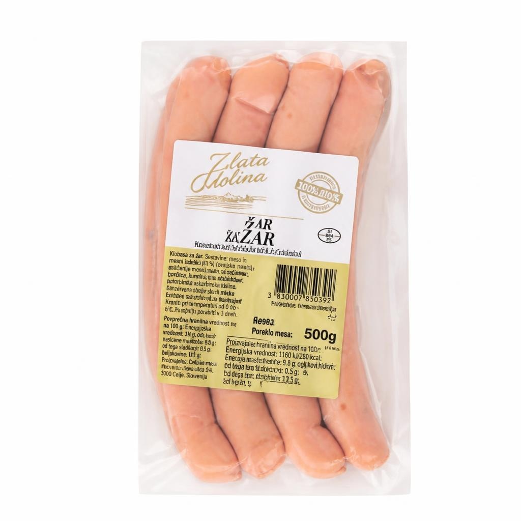 Klobasa žar Zlata dolina 300 g Akcija v trgovini Mercator