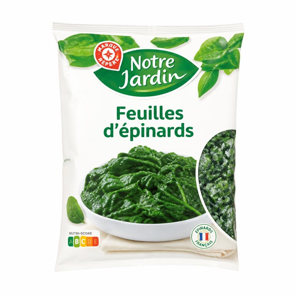Listi špinace Notre Jardin 600 g - Akcija v trgovini E.Leclerc