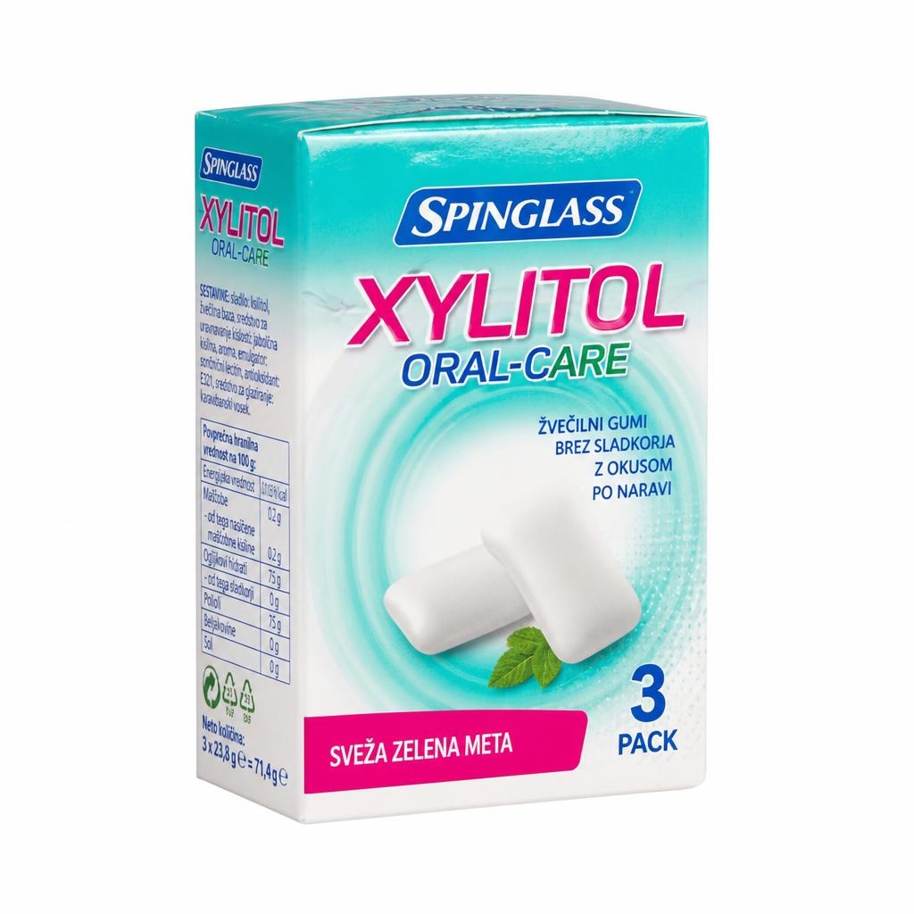 Žvečilni gumi brez sladkorja 3 x 23,8 g Spinclass Xylitol - Akcija v trgovini Eurospin