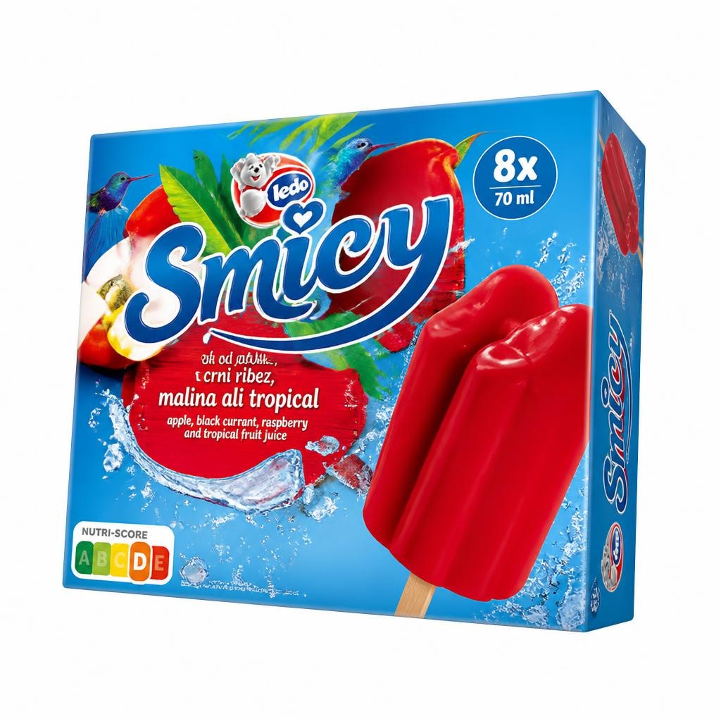 Sorbet na palčki Smicy 8x 70 g Akcija v trgovini E.Leclerc
