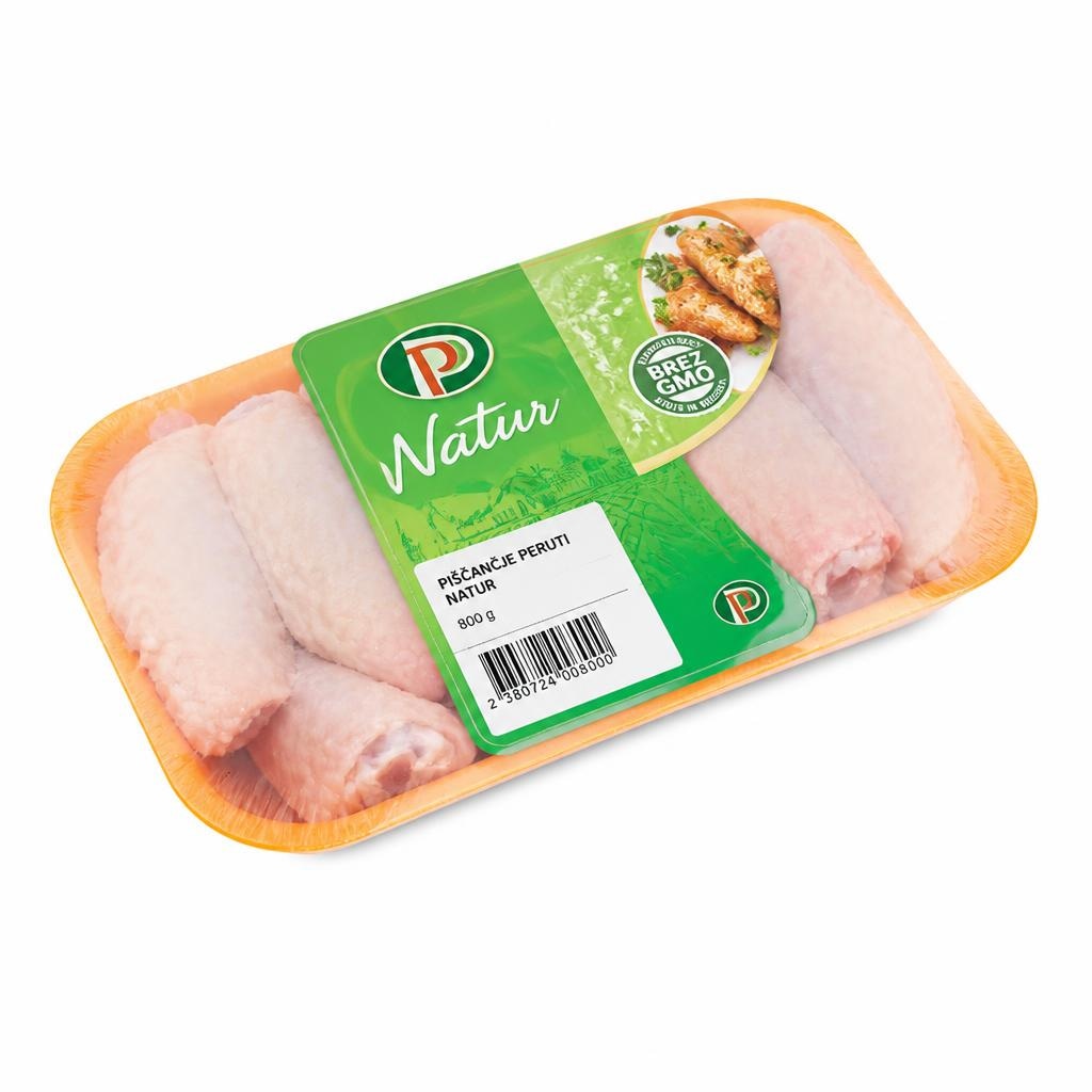 Piščančje peruti Natur 800 g Perutnina Ptuj Akcija v trgovini E.Leclerc