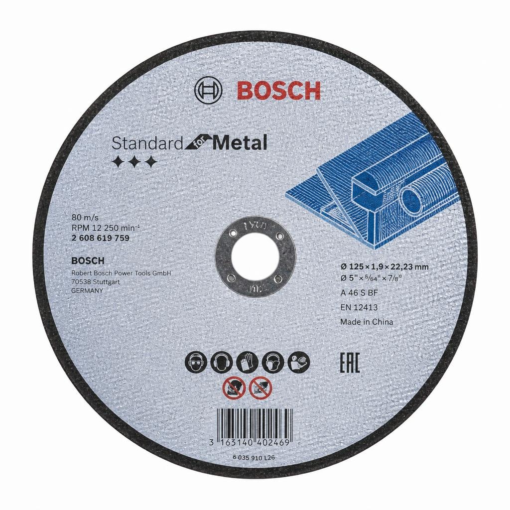 Rezalna plošča Bosch Standard 125 mm - Akcija v trgovini Jager