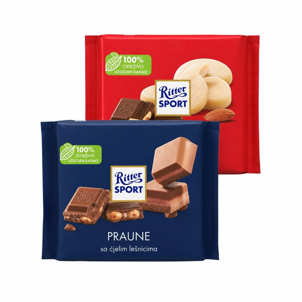 Čokolada Ritter Sport 100 g - Akcija v trgovini Mercator