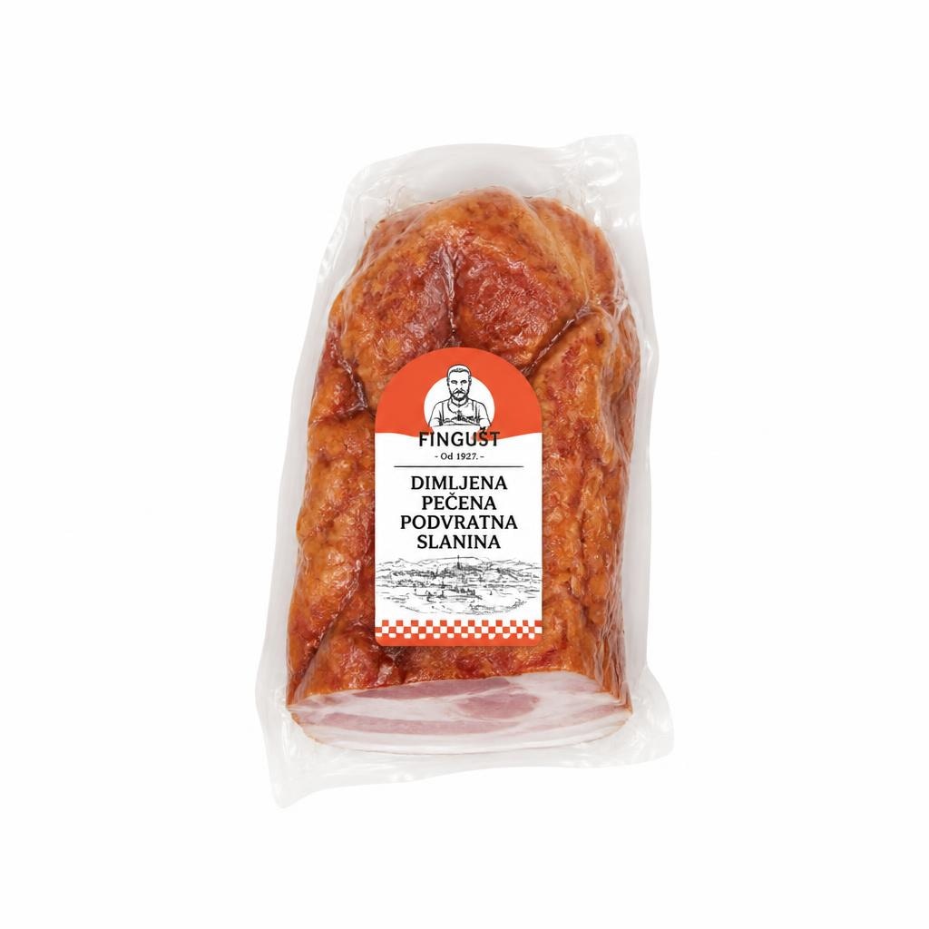 FINGUŠT Dimljena pečena podvratna slanina 600 g Akcija v trgovini Lidl
