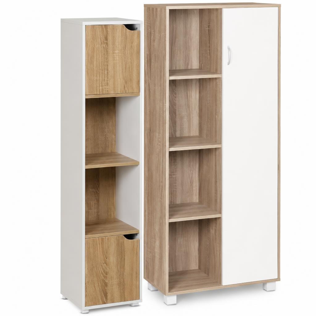 Omara s 4 policami in vrati 60 x 30 x 130 cm Vicinoate Akcija v trgovini Eurospin