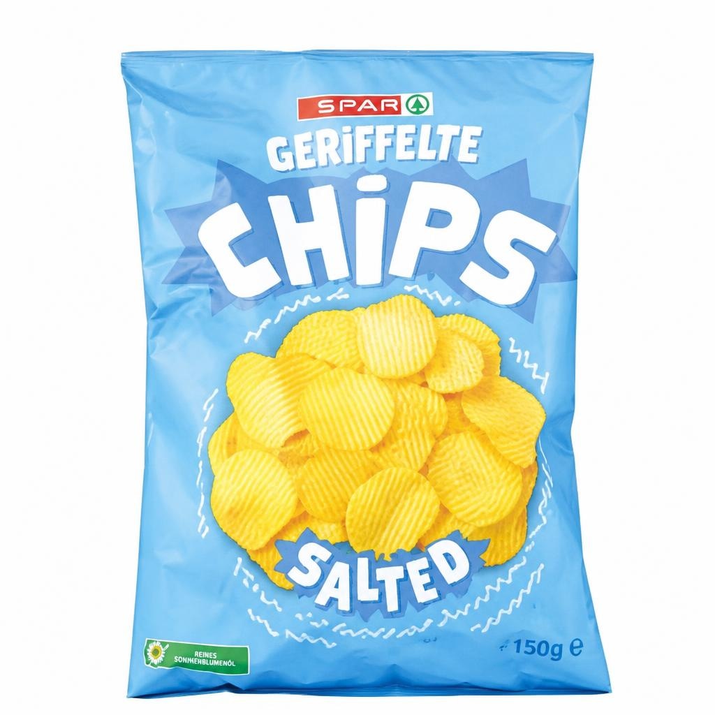 Geriffelte rebrasti čips 150 g SPAR Akcija v trgovini Spar