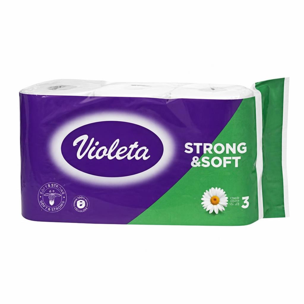 Violeta Strong&Soft toaletni papir 3-slojni 16/1 Akcija v trgovini Jager