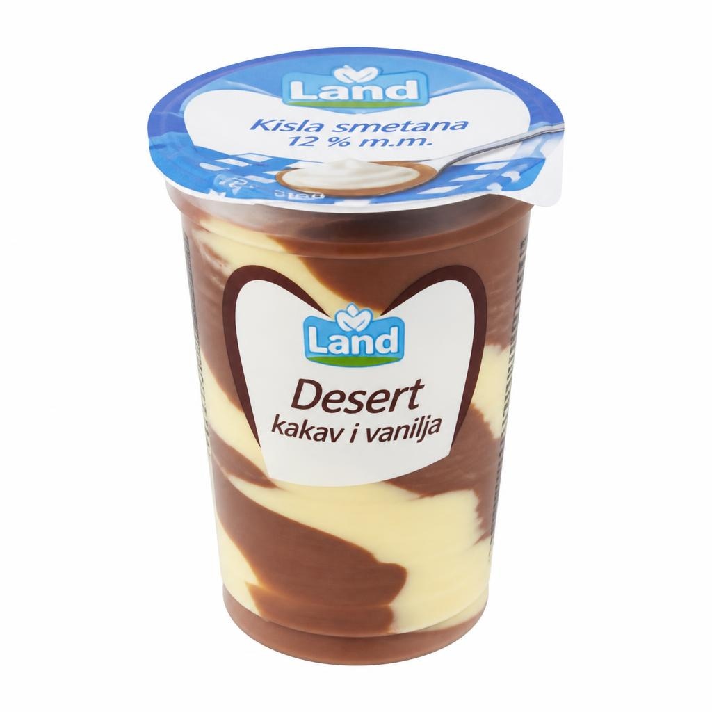 Land desert kakav in vanilja 150 g Akcija v trgovini Eurospin