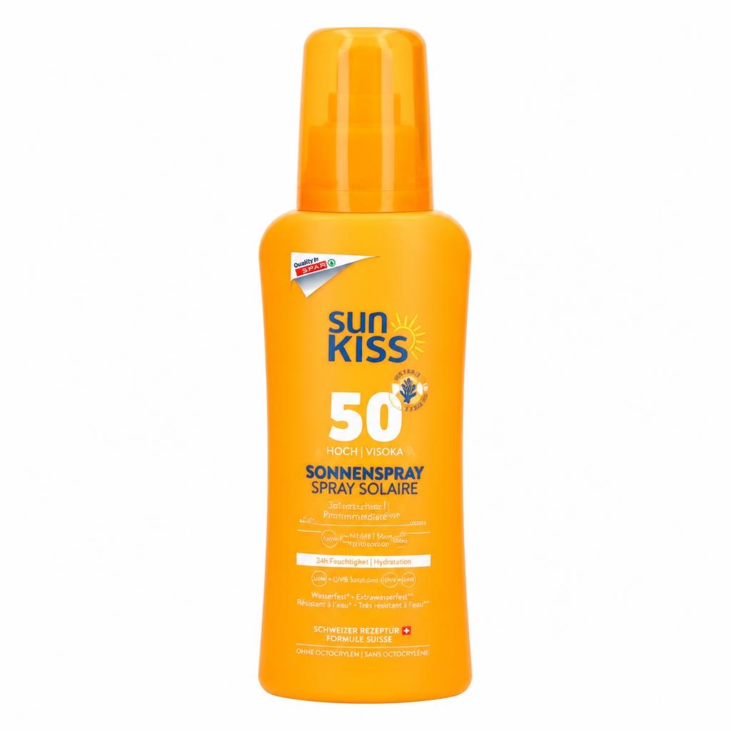SunKiss Krema za sončenje v spreju 150 ml Akcija v trgovini Spar
