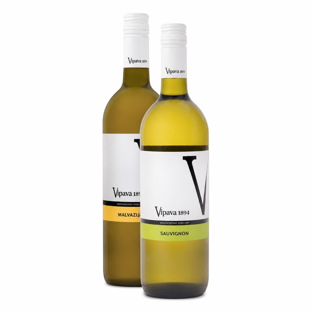Kakovostno vino ZGP Malvazija ali Sauvignon "Vipava 1894" 1 l Akcija v trgovini E.Leclerc
