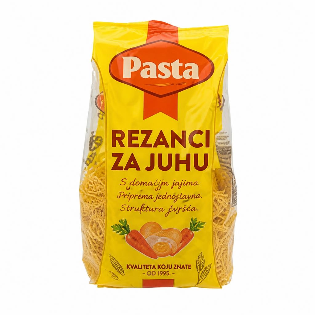 Pasta jušni rezanci z jajci in korenjem 400 g Akcija v trgovini Eurospin