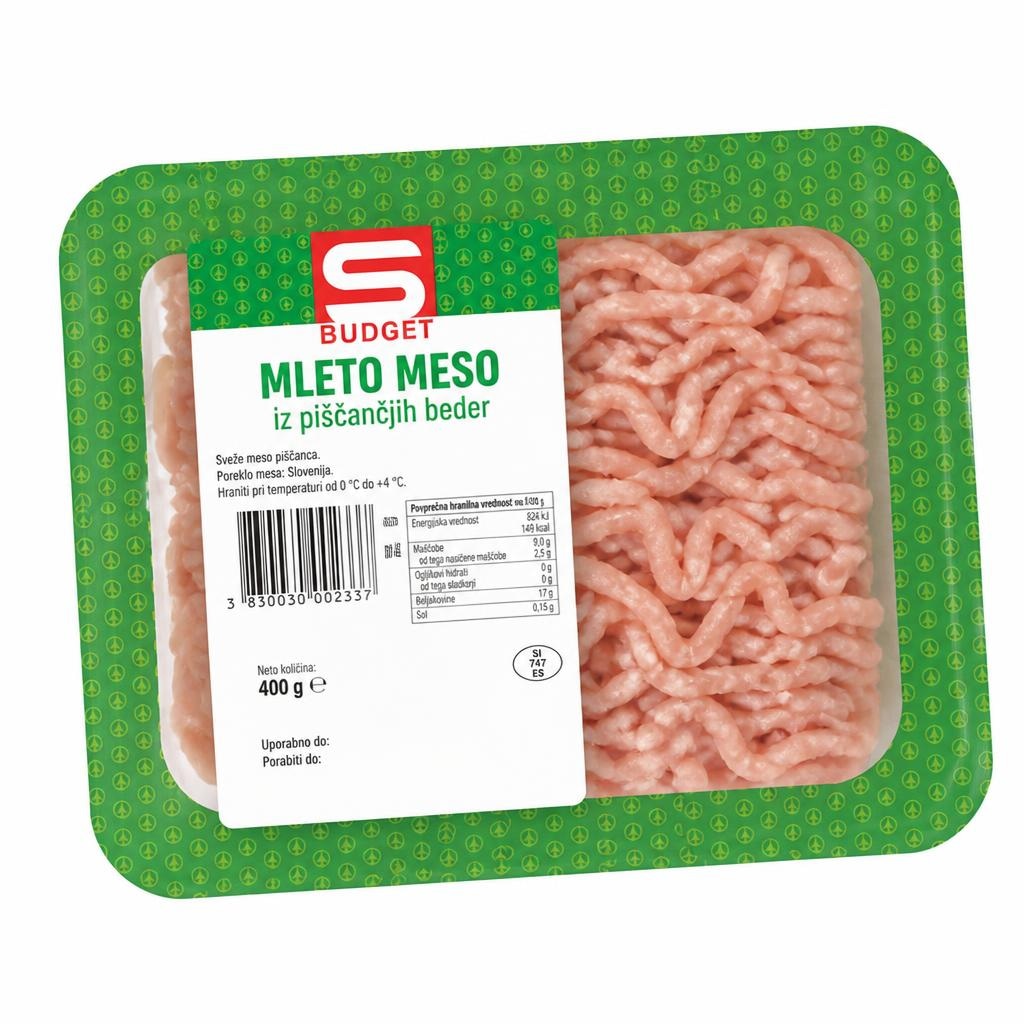 Mleto meso iz piščančjih beder 400 g S Budget Akcija v trgovini Spar