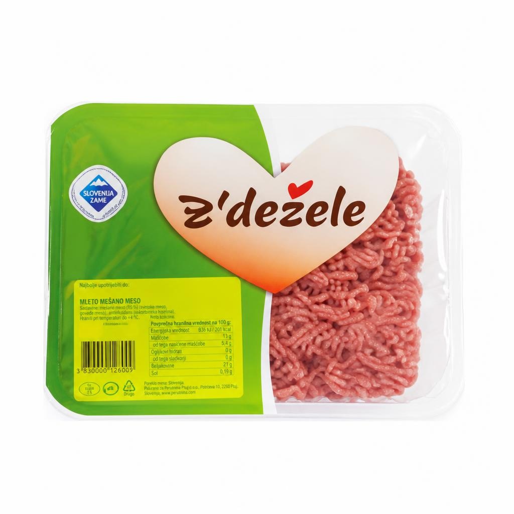 Mleto mešano meso z'dežele 500 g Akcija v trgovini Tuš