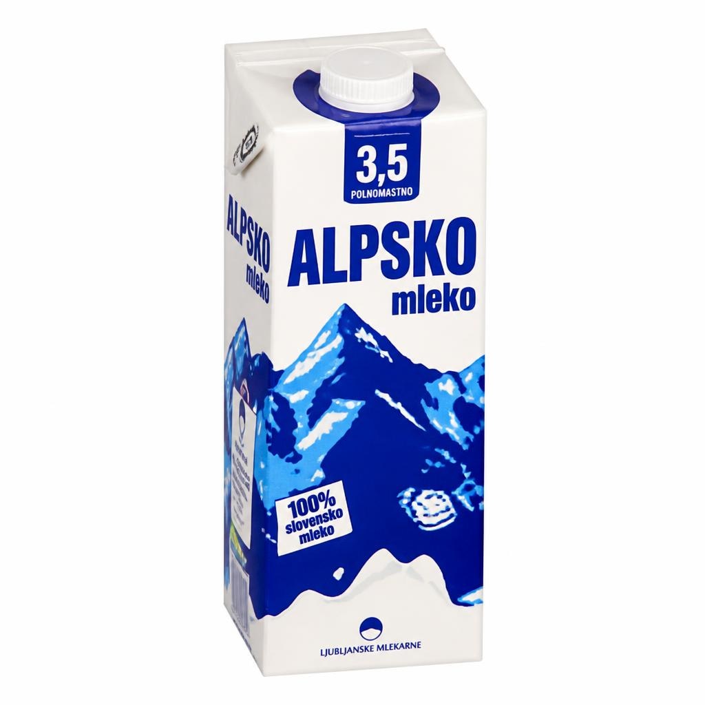 Alpsko mleko 1 l Ljubljanske mlekarne Akcija u trgovini Spar