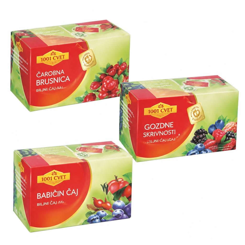Čaji 1001 cvet čarobna brusnica, gozdne skrivnosti ali babin čaj 40/50 g Akcija v trgovini Spar