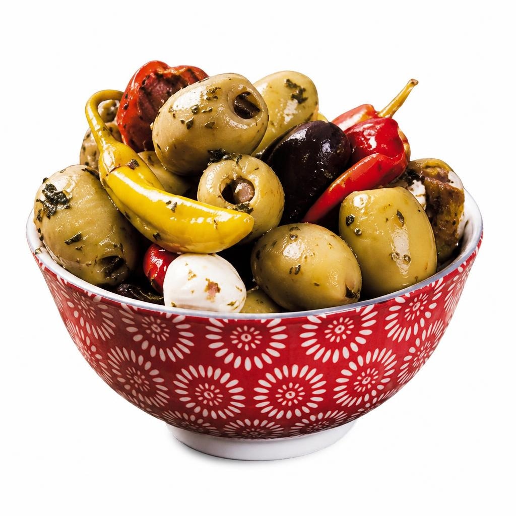 Mešanica oliv z zelišči ali Zelene pikant olive Jeca za cca 100 g Akcija v trgovini E.Leclerc
