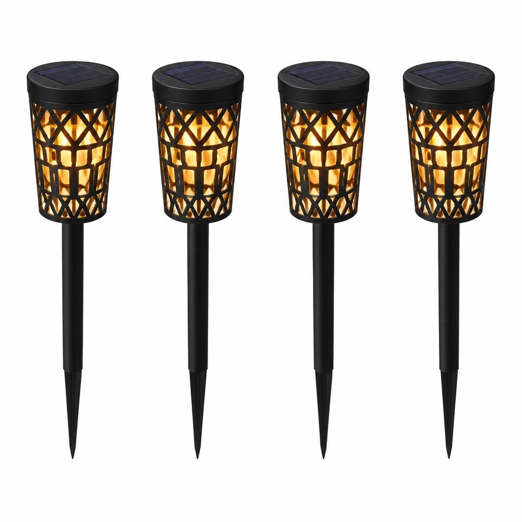 Komplet solarnih LED svetilk 'Amber' 4 kosov BAUHAUS - Akcija v trgovini Bauhaus