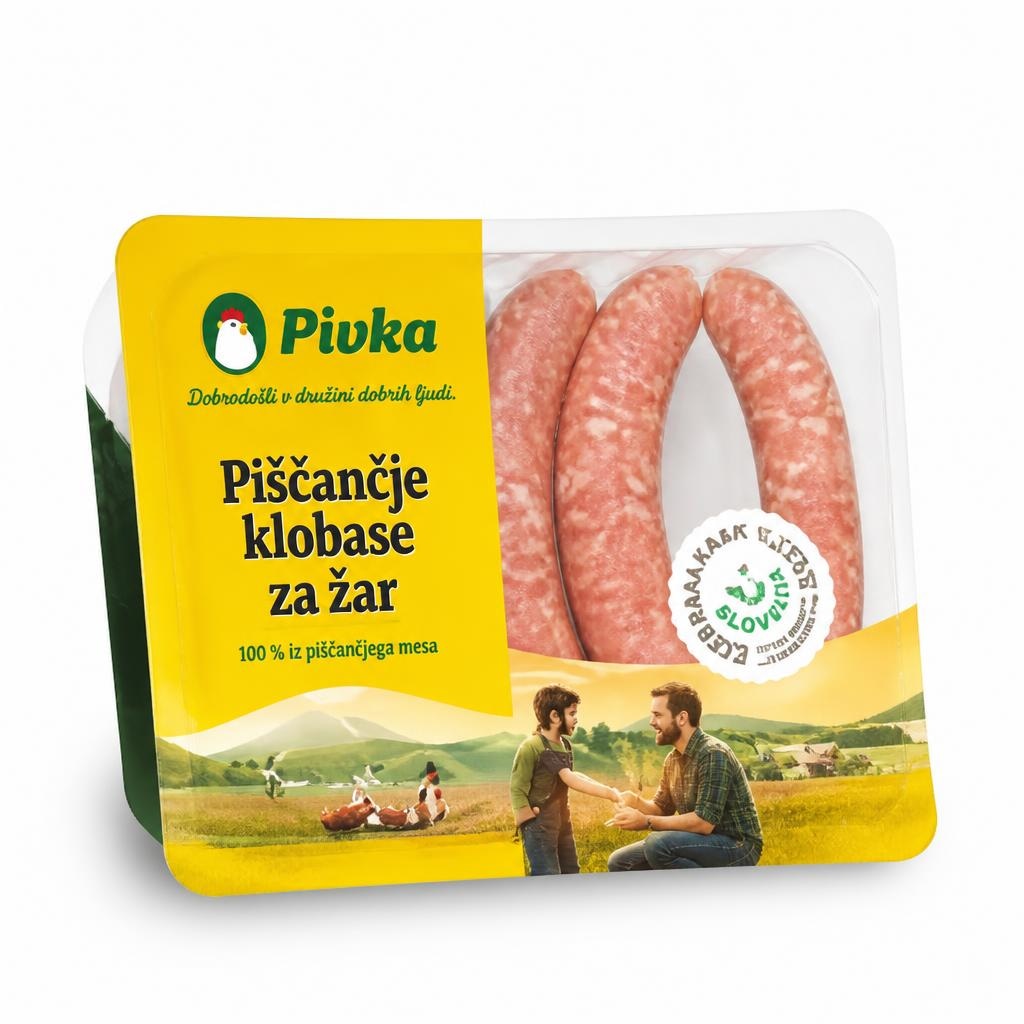 Piščančja žar klobasa Pivka 400 g Akcija v trgovini Mercator