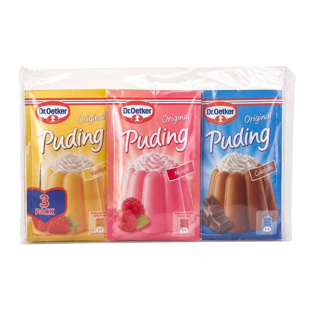 Dr. Oetker puding 3 pack 120-147 g Akcija v trgovini Spar