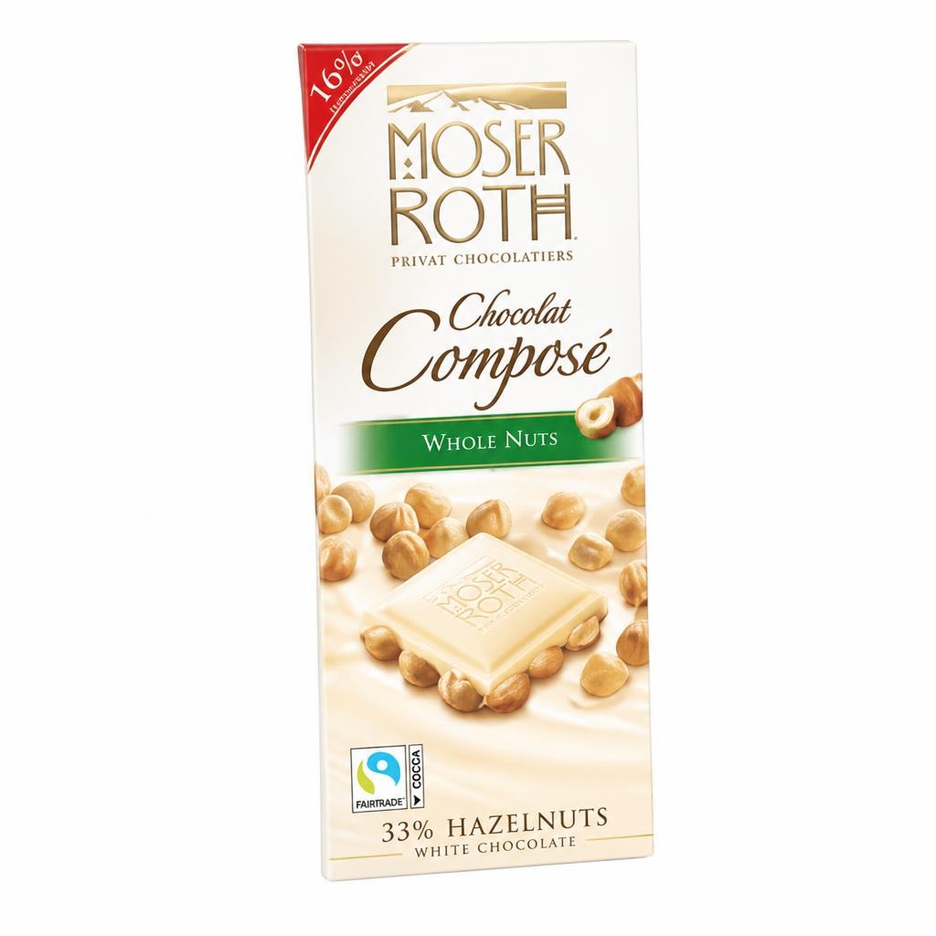 Moser Roth čokolada s celimi oreščki 125 g Akcija v trgovini Hofer