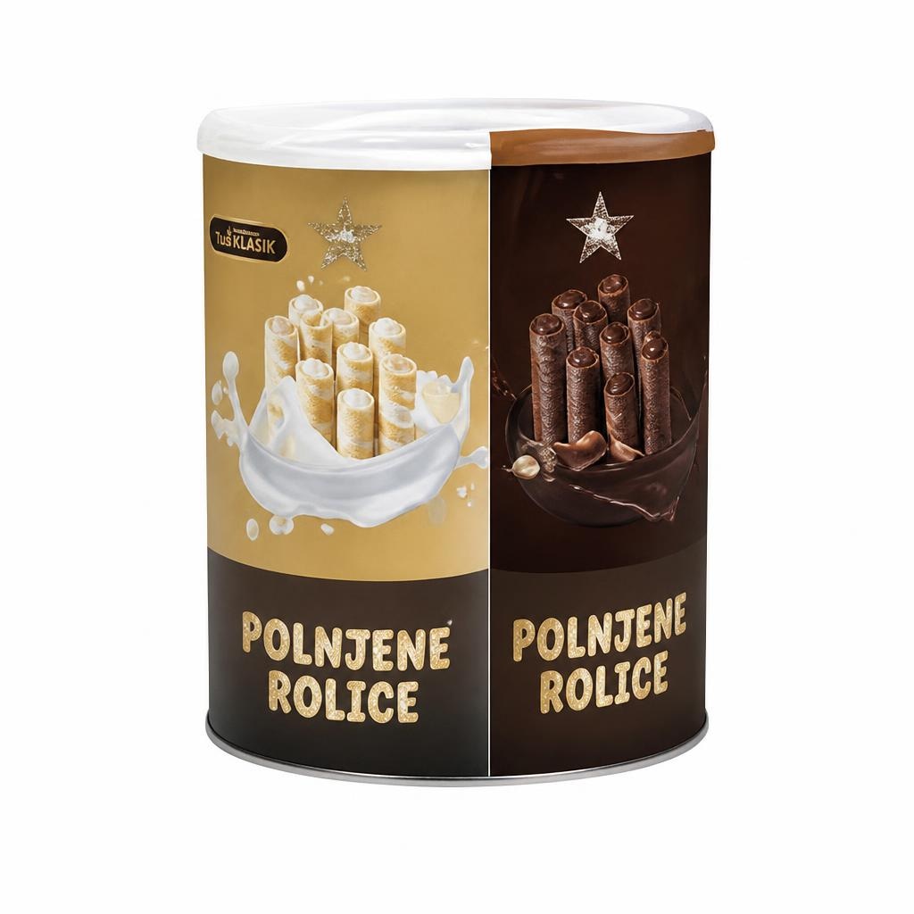 Polnjene rolice 250 g Tuš Akcija v trgovini Tuš
