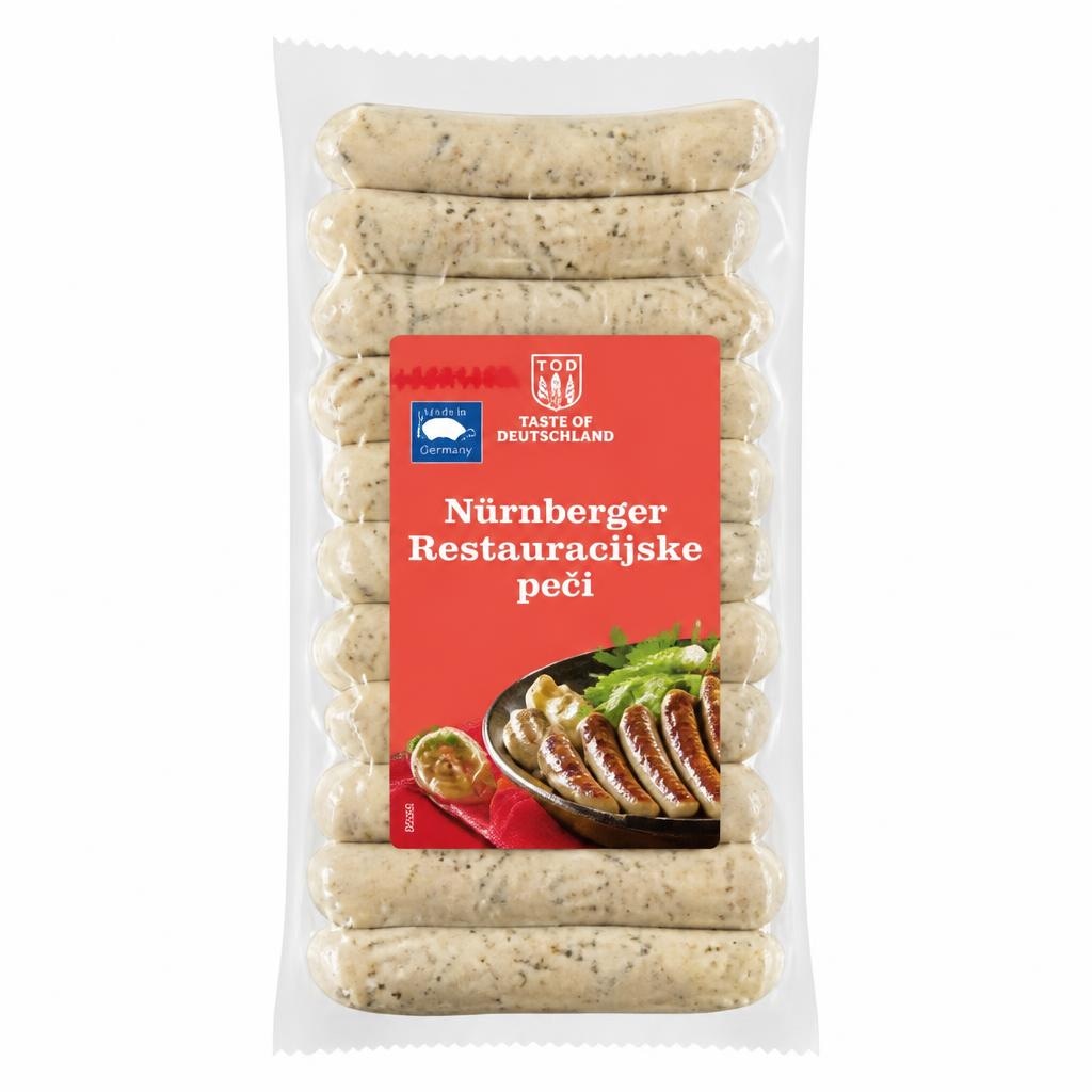 Taste of Deutschland nürnberške pečenice 300 g Akcija v trgovini Lidl