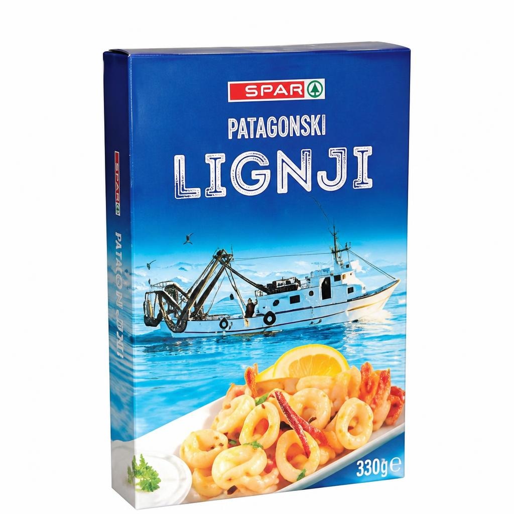 Patagonski očiščeni lignji 1 kg SPAR - Akcija v trgovini Spar