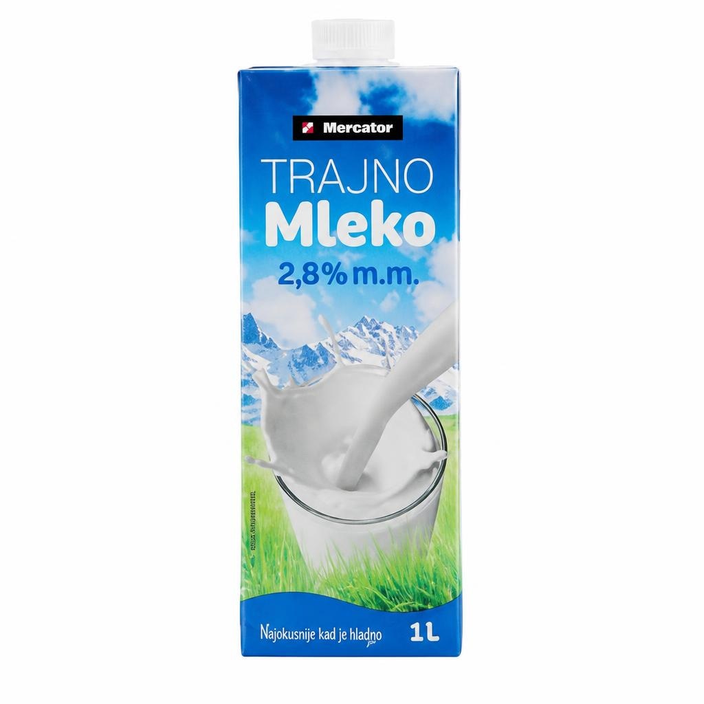 Trajno mleko 1l Mercator - Akcija v trgovini Mercator