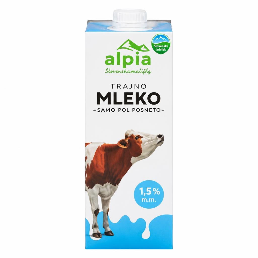 ALPIA Trajno mleko 1 l - Akcija v trgovini Lidl