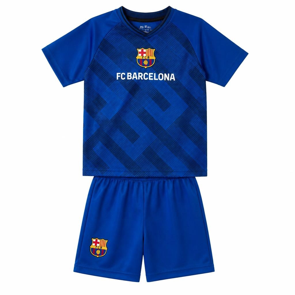 FC Barcelona otroški dres majica kratek rokav in kratke hlače velikost 116/122-158/164 Akcija u trgovini Kik