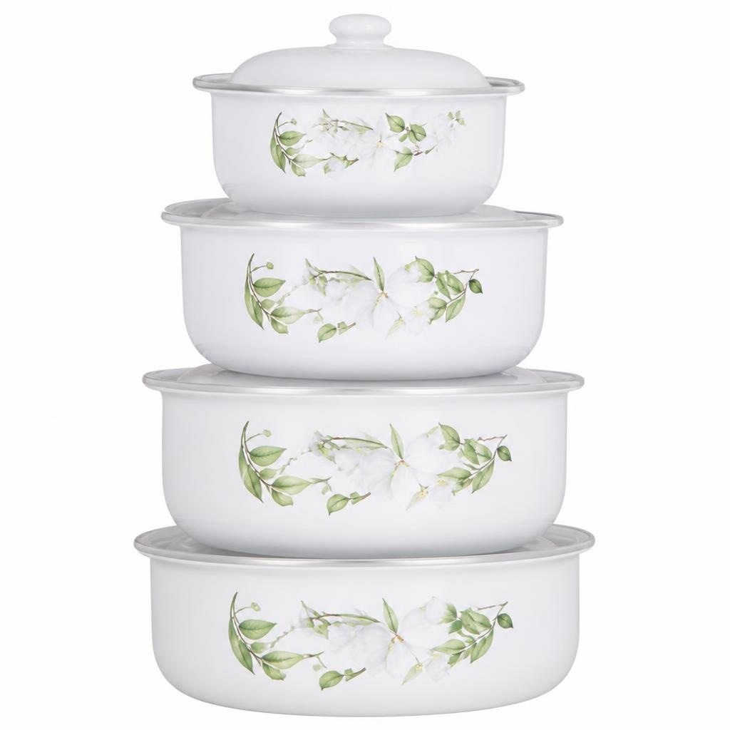 Set emajlirane posode 8/1 200, 600, 900 in 1300 ml Akcija u trgovini E.Leclerc