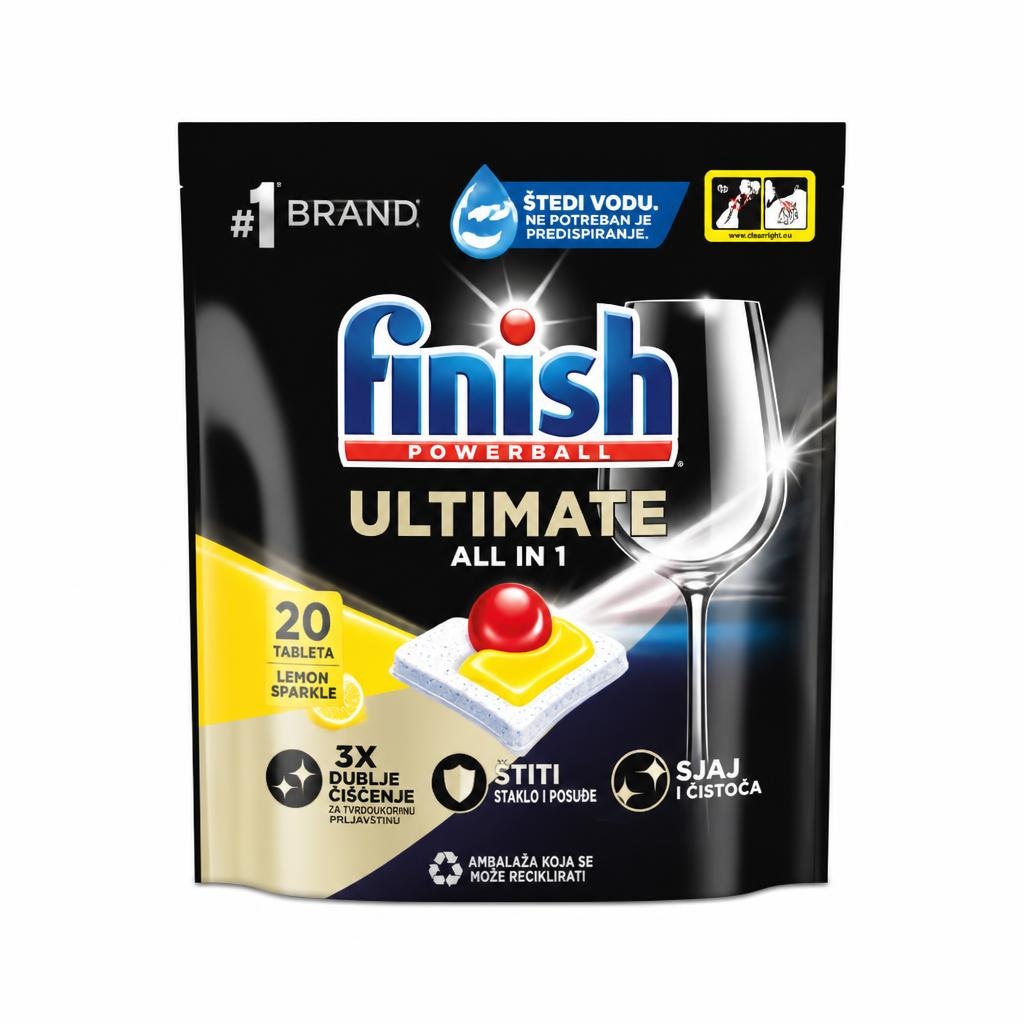 Tablete za strojno pomivanje posode Finish Ultimate Lemon 120/1 Akcija u trgovini E.Leclerc