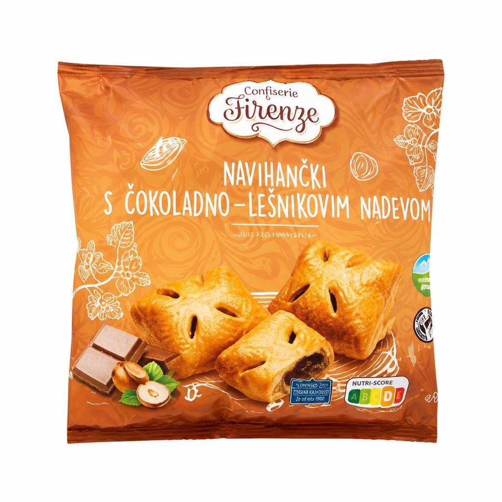 Confiserie Firenze Navihančki s čokoladno-lešnikovim nadevom 600 g - Akcija v trgovini Lidl