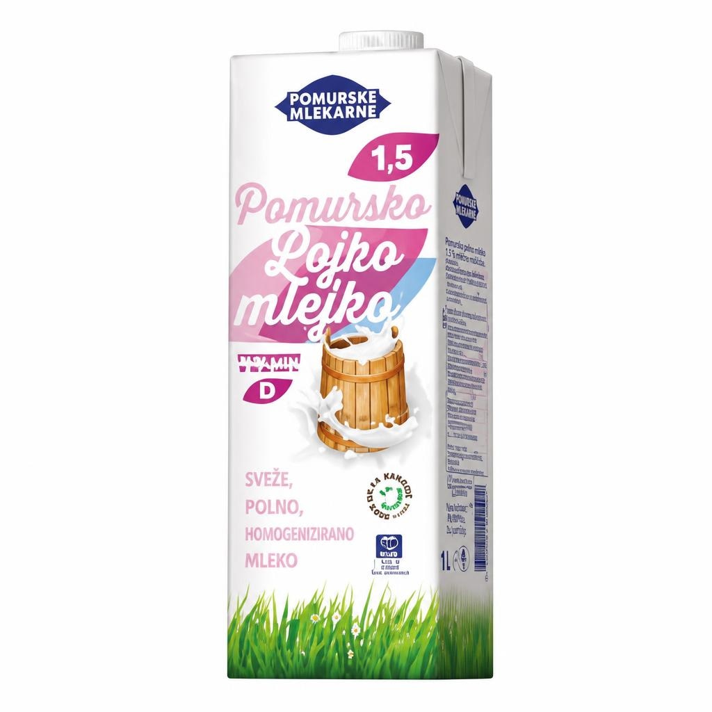 Trajno mleko Lejko 1l Pomurske Mlekarne - Akcija v trgovini Mercator