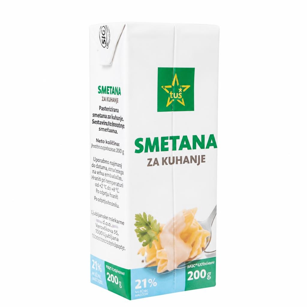 Smetana za kuhanje 200 g Tuš Akcija v trgovini Tuš