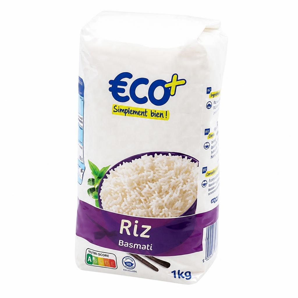 Riž Basmati 1 kg ECO+ Akcija v trgovini E.Leclerc