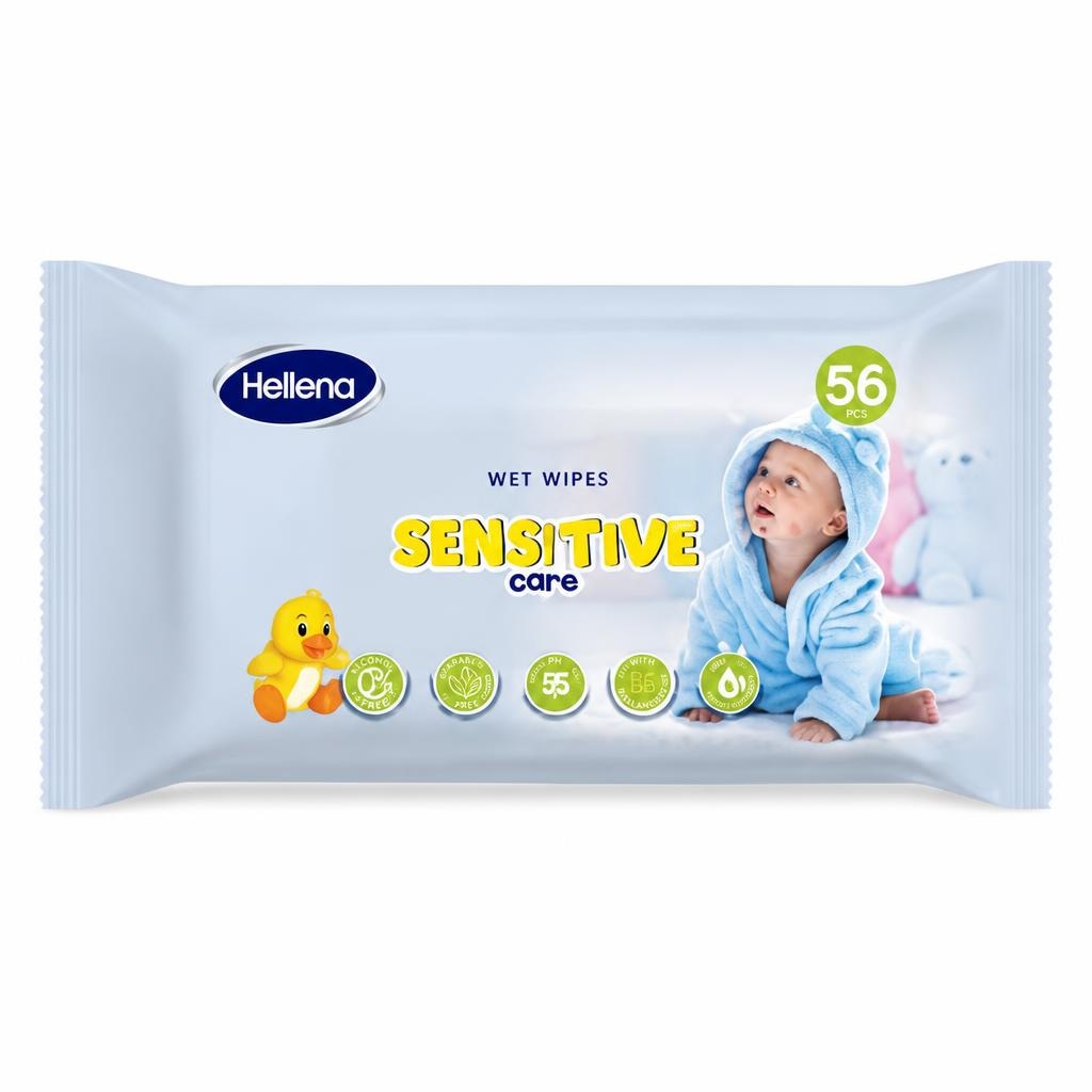 Hellena Sensitive Care Vlažni robčki 56/1 - Akcija v trgovini Tuš