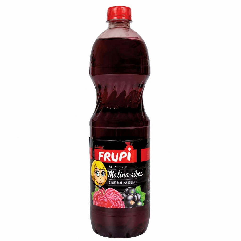Sadni sirup Frupi malina-ribez 1 l Akcija v trgovini E.Leclerc